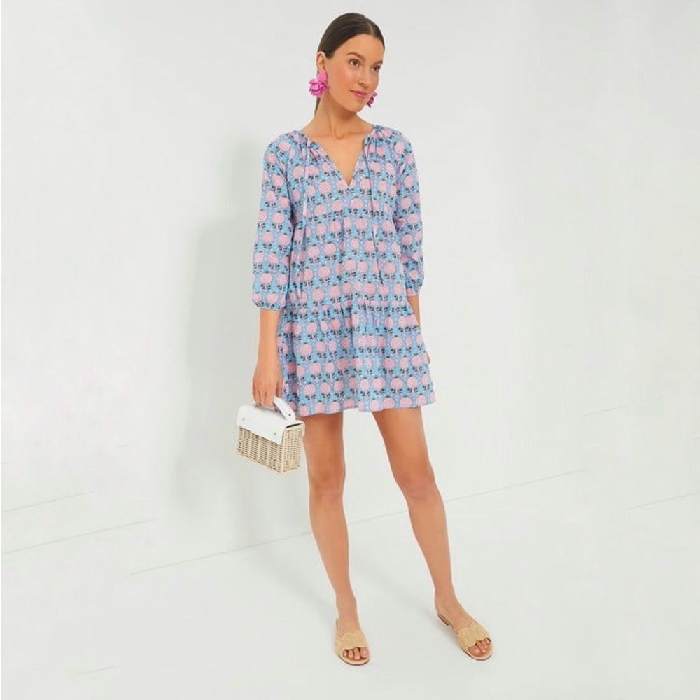 Tuckernuck SZ BLOCKPRINTS Exclusive Liberty Pink Priya Dress Size Small